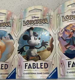 Disney Lorcana TCG - Fabled - Booster Pack - 3 Art Pack Lot - (3 Total Packs) - Image 3