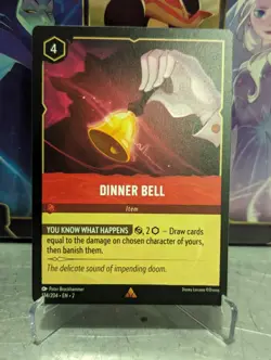 Disney Lorcana: Rise of the Floodborn - Dinner Bell 134/204 - RARE NM FAST SHIP - Image 1