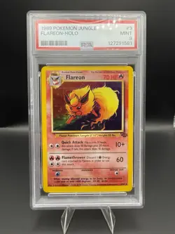 PSA 9 1999 Pokemon Jungle Flareon Holo #3/64 - Image 1