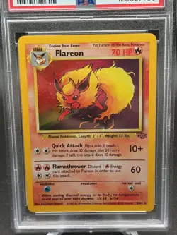 Pokemon TCG Flareon Jungle 3/64 Holo Unlimited Holo Rare PSA 5 EX #123827756 - Image 2