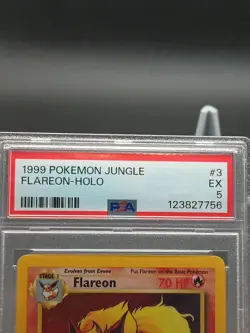 Pokemon TCG Flareon Jungle 3/64 Holo Unlimited Holo Rare PSA 5 EX #123827756 - Image 4