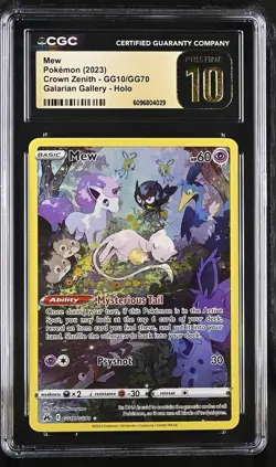 Pokemon (2023) Mew GG10/GG70 Crown Zenith: Galarian Gallery Holo CGC 10 PRISTINE - Image 1