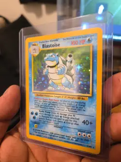 Pokemon TCG Blastoise Holo Rare Card 002/102 HP/Damaged, Base Set - Image 2