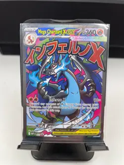 Pokemon Card PHANTASMAL FLAMES MEGA CHARIZARD X EX 023 ENG BLACK STAR PROMO MINT - Image 1