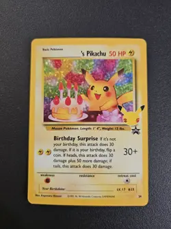 Birthday Pikachu 24 Holo Black Star Celebrations Promo Pokemon Card NM - Mint - Image 1