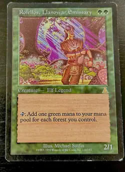 Rofellos, Llanowar Emissary (Regular Card) - Played But Nice MTG Urza's Destiny - Image 1