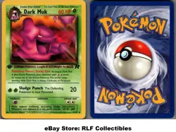 2000 Pokemon, Team Rocket, #41/82 Dark Muk, 1st Edition, Uncommon - Image 1