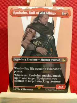 Raubahn, Bull of Ala Mhigo (Borderless) - Final Fantasy - NM - Rare - MTG - Image 1