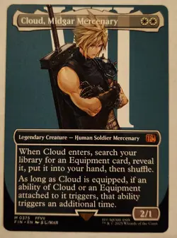 Cloud, Midgar Mercenary FIN #375 Borderless Mythic Regular NM+ - Image 1