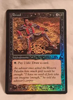 MTG 7th Edition Greed English Foil Seventh Edition - Image 2