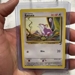 Rattata 89/130 Base Set 2 Unlimited Pokemon Common Card NM WOTC 2000 Vintage TCG - Image 1