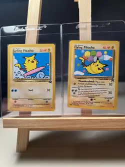 Pokemon TCG Flying Pikachu & Surfing Pikachu Black Star Promo WOTC Set of 2 - Image 1