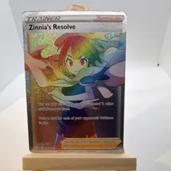 Pokemon Zinnia's Resolve Trainer Secret Rare Full Art Holo 225/203 Evolving Ski. - Image 1