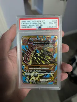 Primal Groudon EX 094/081 PSA 10 2015 1st Edition Bandit Ring Pokemon Japanese - Image 1