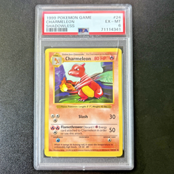 1999 Pokemon Base Set #24 Shadowless Charmeleon Mint Condition PSA 6 - Image 1