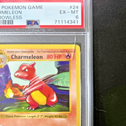 1999 Pokemon Base Set #24 Shadowless Charmeleon Mint Condition PSA 6 - Image 3