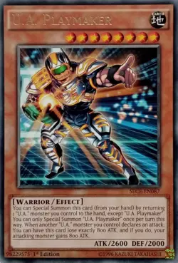 SECE-EN087 U.A. PLAYMAKER RARE 1ST EDITION YuGiOh CARD - Image 1