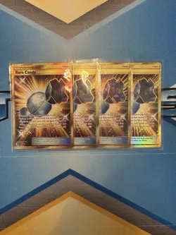 Pokemon TCG Rare Candy 165/145 Guardians Rising Gold Secret Rare Set of 4 - Image 1