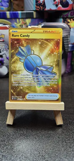 Rare Candy 256/198 NM / M Full Art Holo Gold Scarlet & Violet Pokemon TCG Card - Image 1