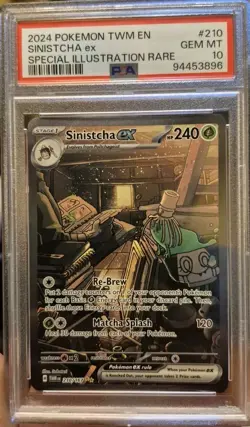 2024 POKEMON TWM EN-TWILIGHT MASQUERADE #210 SINISTCHA EX PSA 10 - Image 1