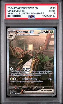 2024 Pokemon Twm En-Twilight Masquerade #210 Sinistcha Ex SIR PSA 9 - Image 1