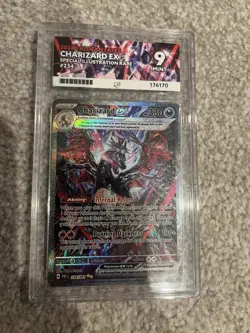 Pokemon TCG Paldean Fates Charizard EX Card 234/091 Ace Grading 9 - Image 1