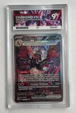 Pokemon TCG Paldean Fates Charizard EX Card 234/091 Ace Grading 9 SIR - Image 1