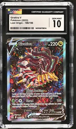 Pokemon Lost Origin - Giratina V 186/196 Alt Art - CGC Gem Mint 10 - Image 1