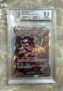 2022 Pokemon Lost Origin Giratina V 186 BGS 8.5 NM Mint Alt Art SWSH 186/196 - Image 1