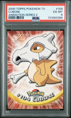 2000 TOPPS POKEMON TV ANIMATION SER 2 #104 CUBONE PSA 6 - Image 1