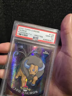 PSA 10 2000 Pokemon Game Topps Chrome Tauros TV Rare Base Set Series 2 GEM MINT - Image 3