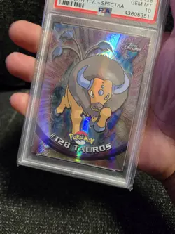 PSA 10 2000 Pokemon Game Topps Chrome Tauros TV Rare Base Set Series 2 GEM MINT - Image 4