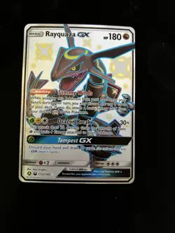 Rayquaza GX 177a/168 Full Art Secret Rare GX Holo Celestial Storm Pokemon Card - Image 1