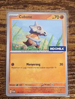 POKEMON CUBONE 198/SV-P PROMO INDONESIAN NINTENDO POKEMON TCG CARD - Image 1