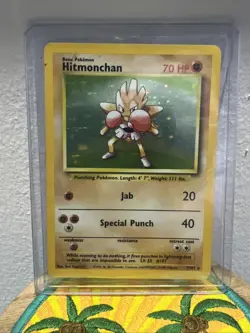 Hitmonchan 7/102 Unlimited Holo Rare Pokemon TCG Base Set Card - Image 1