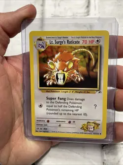 Pokemon - Gym Heroes Lt. Surge's Raticate 51/132 NM/MT Vintage Pokemon Card WOTC - Image 1