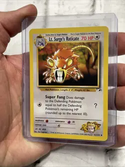 Pokemon - Gym Heroes Lt. Surge's Raticate 51/132 NM/MT Vintage Pokemon Card WOTC - Image 2