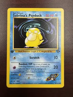 Pokemon Card - Sabrina's Psyduck Gym Challenge 99/132 Common 1st Edition (NM-) - Image 1