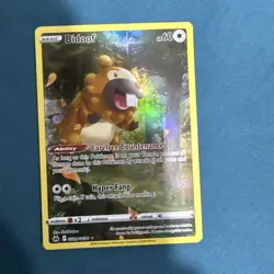 Pokemon TCG Bidoof Crown Zenith: Galarian Gallery Holo Rare Card GG29/GG70 - Image 1