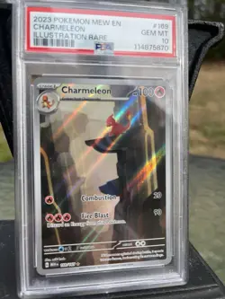 PSA 10 GEM MINT Charmeleon 169/165 Sv: Scarlet & Violet 151 Holo Pokemon 2023 - Image 1