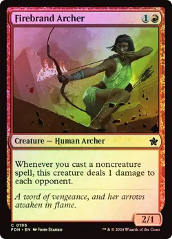 Firebrand Archer (0196) - Foundations - Common (Foil) - Image 1