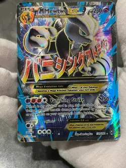 Pokemon TCG M Mewtwo EX 159/162 XY Breakthrough Holo Full Art Mega DMG - Image 3