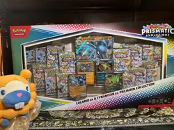Pokemon TCG: Prismatic Evolutions Lucario Ex + Tyranitar Ex Premium Collection - Image 1