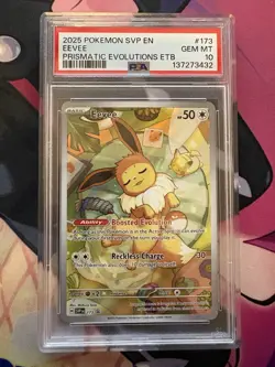 Pokemon TCG - Eevee #173 - Prismatic Evolutions - Black Star Promo - PSA 10 MINT - Image 1