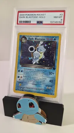 2000 POKEMON ROCKET #3 DARK BLASTOISE-HOLO PSA 8 - Image 1