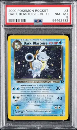 2000 POKEMON ROCKET #3 DARK BLASTOISE-HOLO PSA 8 - Image 1