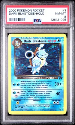 2000 POKEMON ROCKET #3 DARK BLASTOISE-HOLO PSA 8 - Image 1