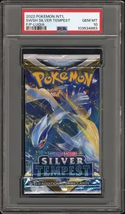 PSA 10 Silver Tempest Booster Pack 2022 Pokemon SWSH Lugia Artwork Gem Mint - Image 1