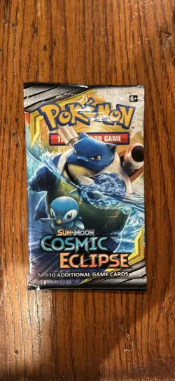 Pokemon Trading Card Game Sun & Moon Cosmic Eclipse Booster Pack Factory Sealed 820650805899 - Image 1