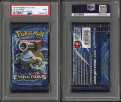 PSA 9 2016 Blastoise Pokemon Evolutions XY Booster Foil Pack Graded Mint Sealed - Image 3